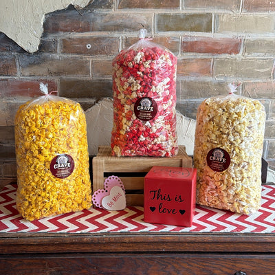 Valentines Popcorn Bar for 25 Guests